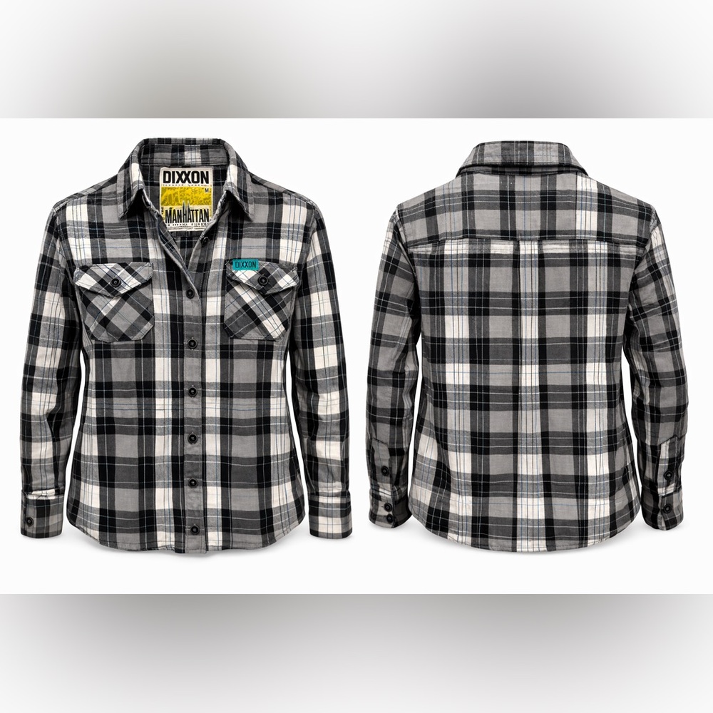 Dixxon Flannel Company Manhattan Shirt Women’s Medium Plaid D-Tech Button Up